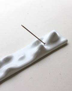 Incense Holder-White Ceramic Bar